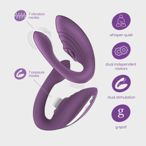 Vibrador Recargable Pleasuriser con Control Remoto y Lubricante Base Agua Gratis Crushious