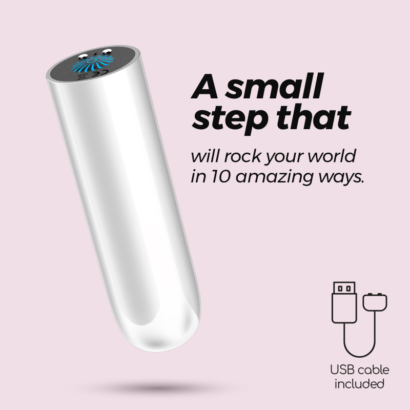 Bala Vibradora Recargable USB Quackers Blanca Crushious
