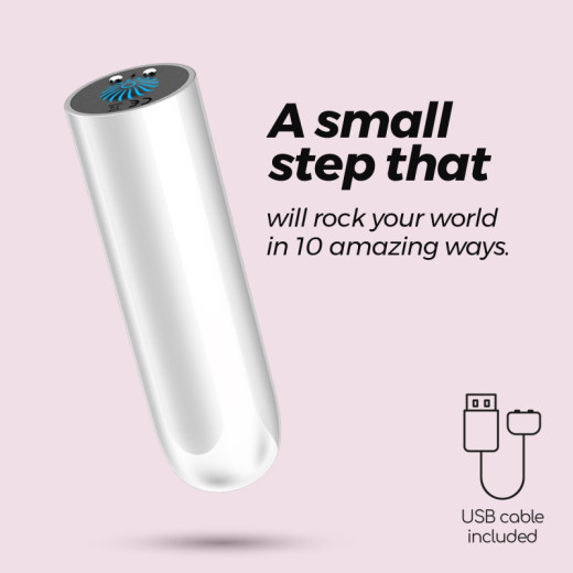 Bala Vibradora Recargable USB Quackers Blanca Crushious
