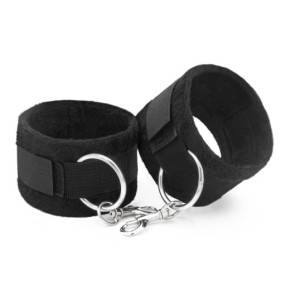 Esposas de Velcro Tough Love con Cadena Extra de 40 cm Negras Crushious