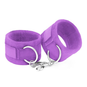 Esposas de Velcro Tough Love con Cadena Extra de 40 cm Moradas Crushious
