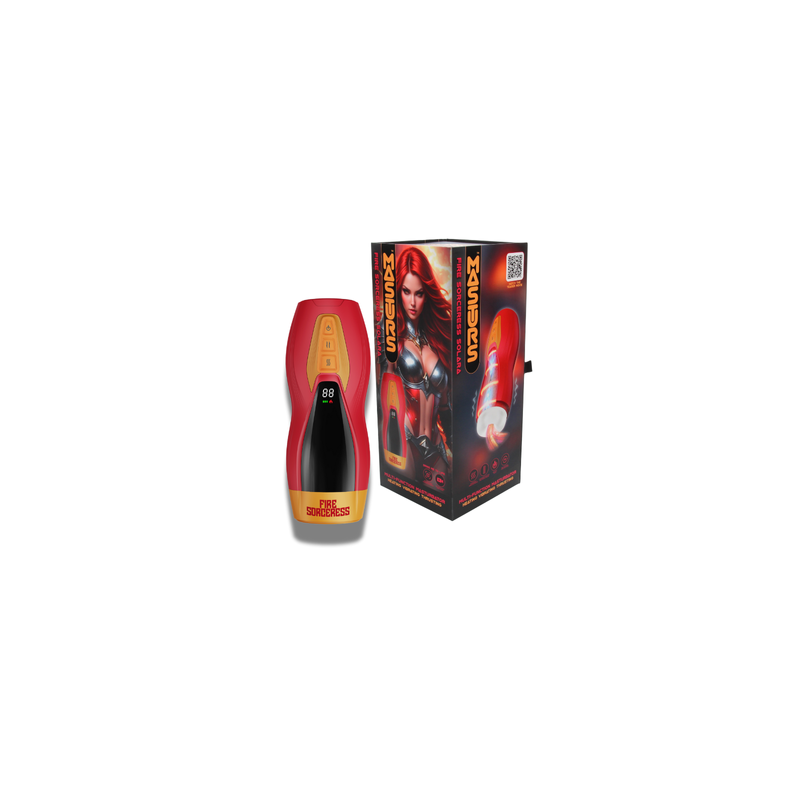 Fire Sorceress Solara Masturs-Masturbador con calor, vibración y empuje