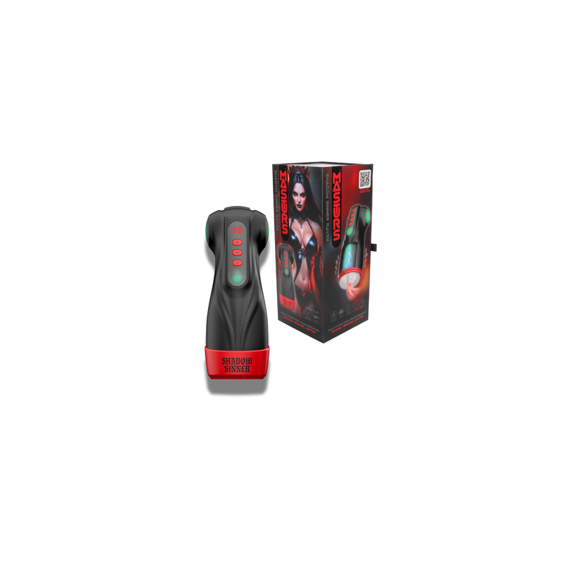 Shadow Sinner Raven Masturs– Masturbador Multifunción con Succión, Vibración y Luces LED