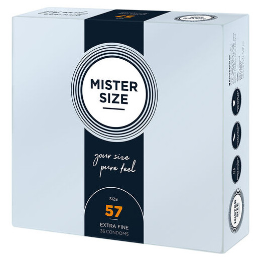 MISTER SIZE - PRESERVATIVOS TALLA L 57 MM (36 UNIDADES)
