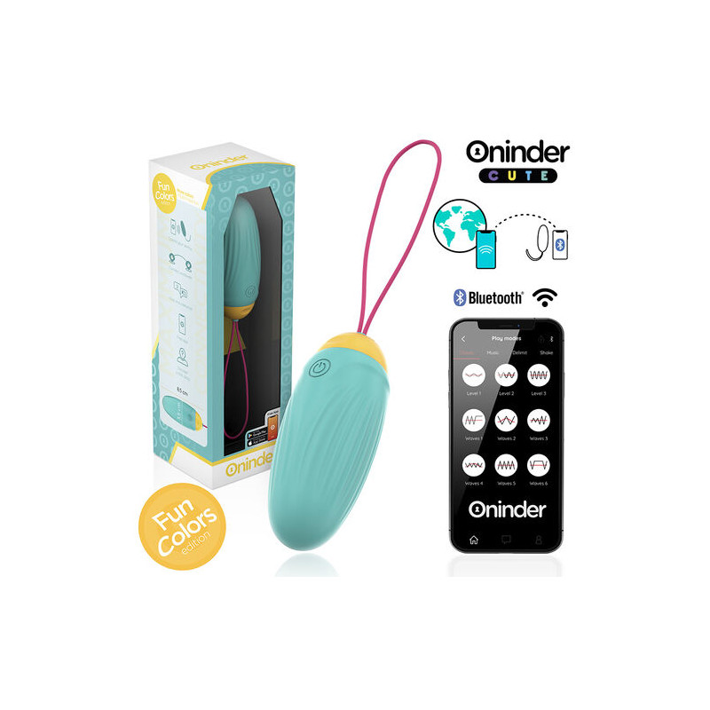 ONINDER CUTE - LOVE PLEASURE HUEVO VIBRO-GEMAS ROTADORAS SILICONA - APP MUNDIAL GRATUITA