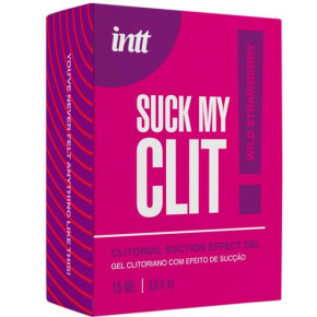 INTT - GEL EFECTO SUCCIÓN “SUCK MY CLIT” SABOR FRESA SILVESTRE 15 ML