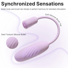 SVAKOM Plume – Vibrador de doble estimulación con cepillo de silicona