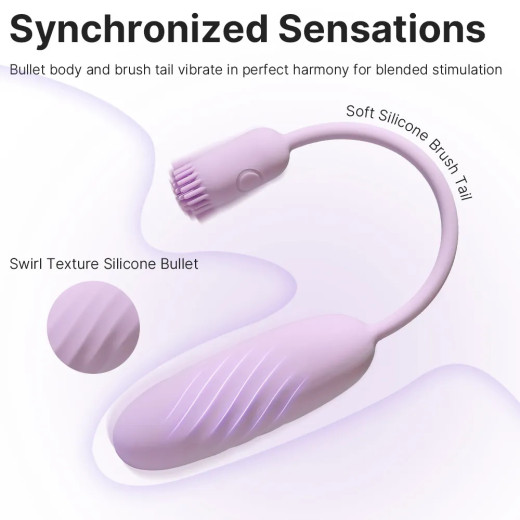 SVAKOM Plume – Vibrador de doble estimulación con cepillo de silicona