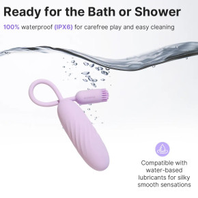 SVAKOM Plume – Vibrador de doble estimulación con cepillo de silicona