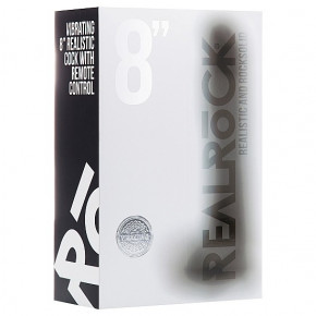 REALROCK PENE VIBRADOR CON ESCROTO 20 CM NEGRO